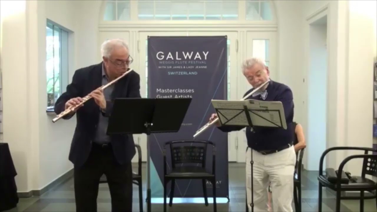 Sonata for 2 Flutes by JC Schultz, Sir James Galway and Alan Weiss, flutists, recorded in 2017.