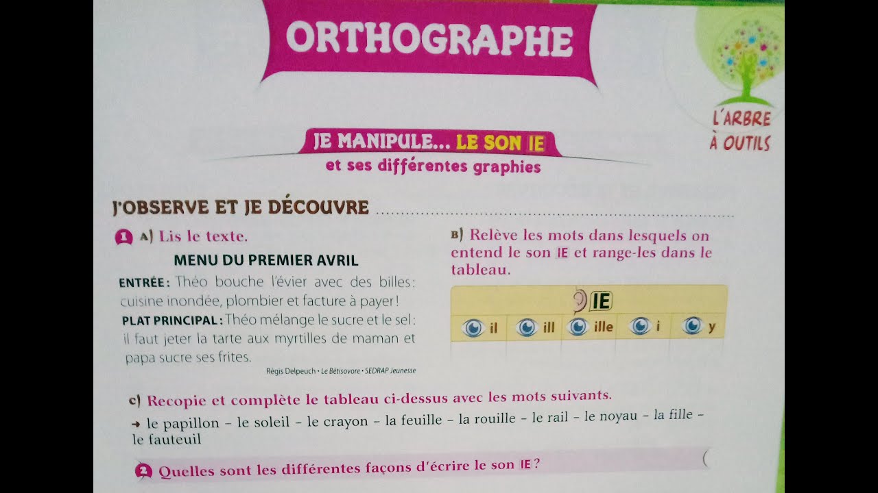 Orthographe : Le son 