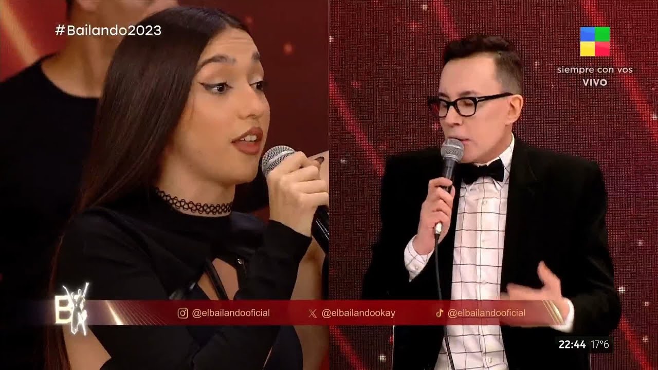 Tenso cruce Juli Castro y Marcelo Polino en la pista del Bailando 2023