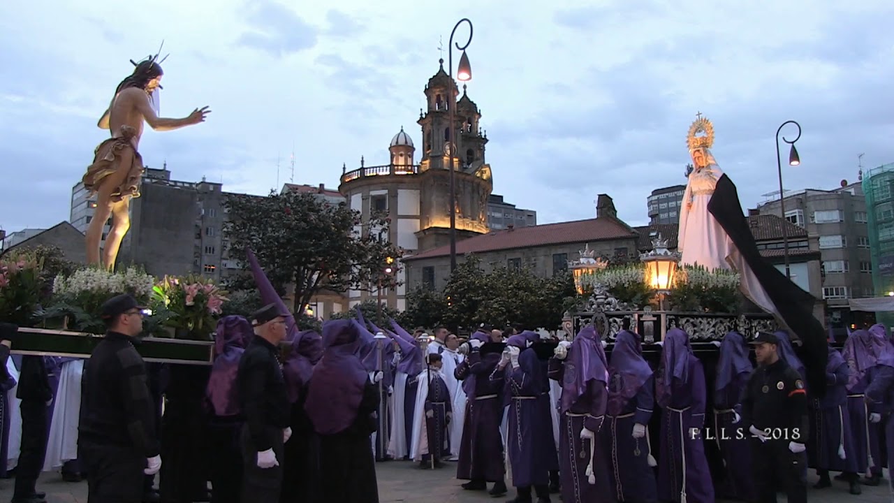 Procesión del Resucitado en Pontevedra, EL ENCUENTRO (2 de 3)