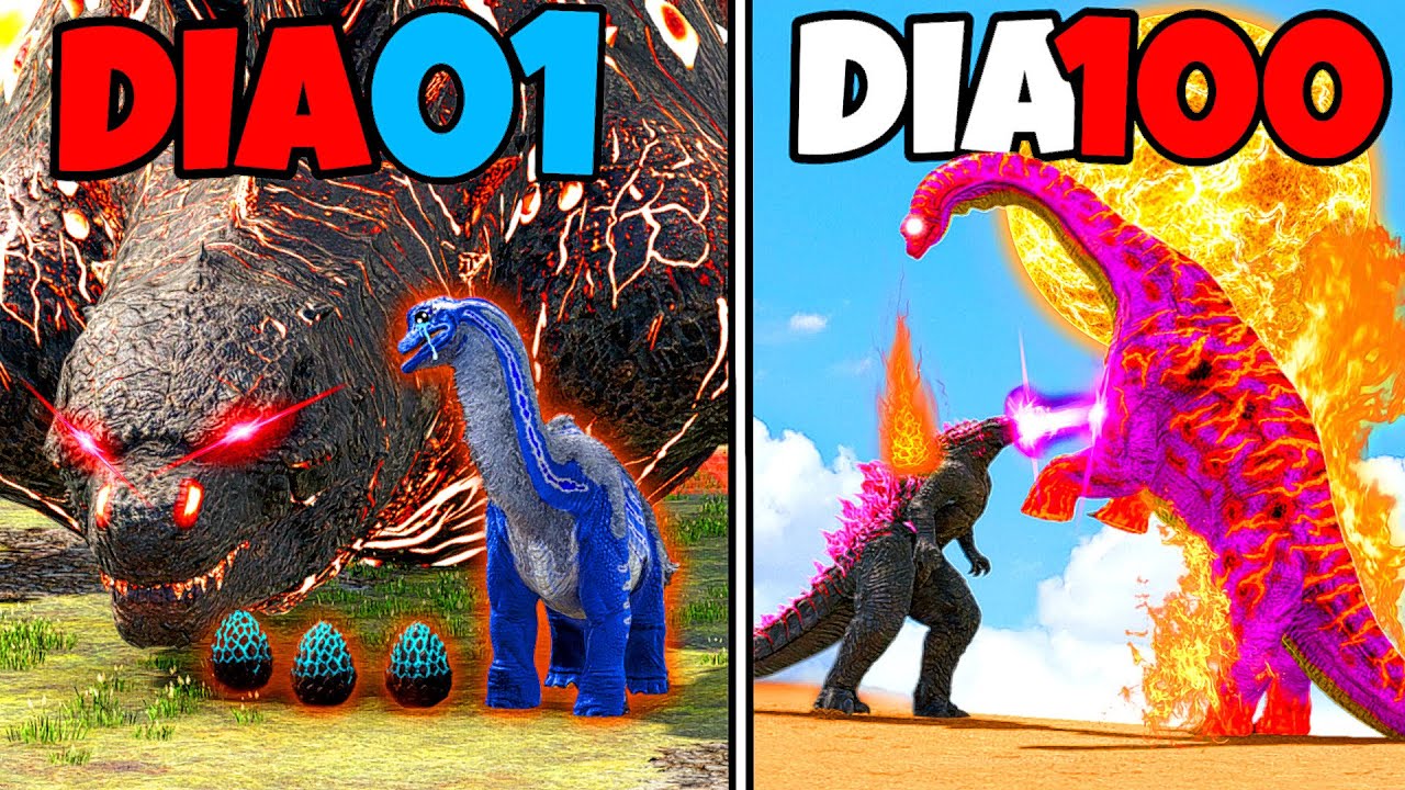 O PEQUENO DINOSSAURO PERDEU A FAMÍLIA NO METEORO E SOBREVIVI 100 DIAS EVOLUDINO PARA SALVAR O MUNDO!