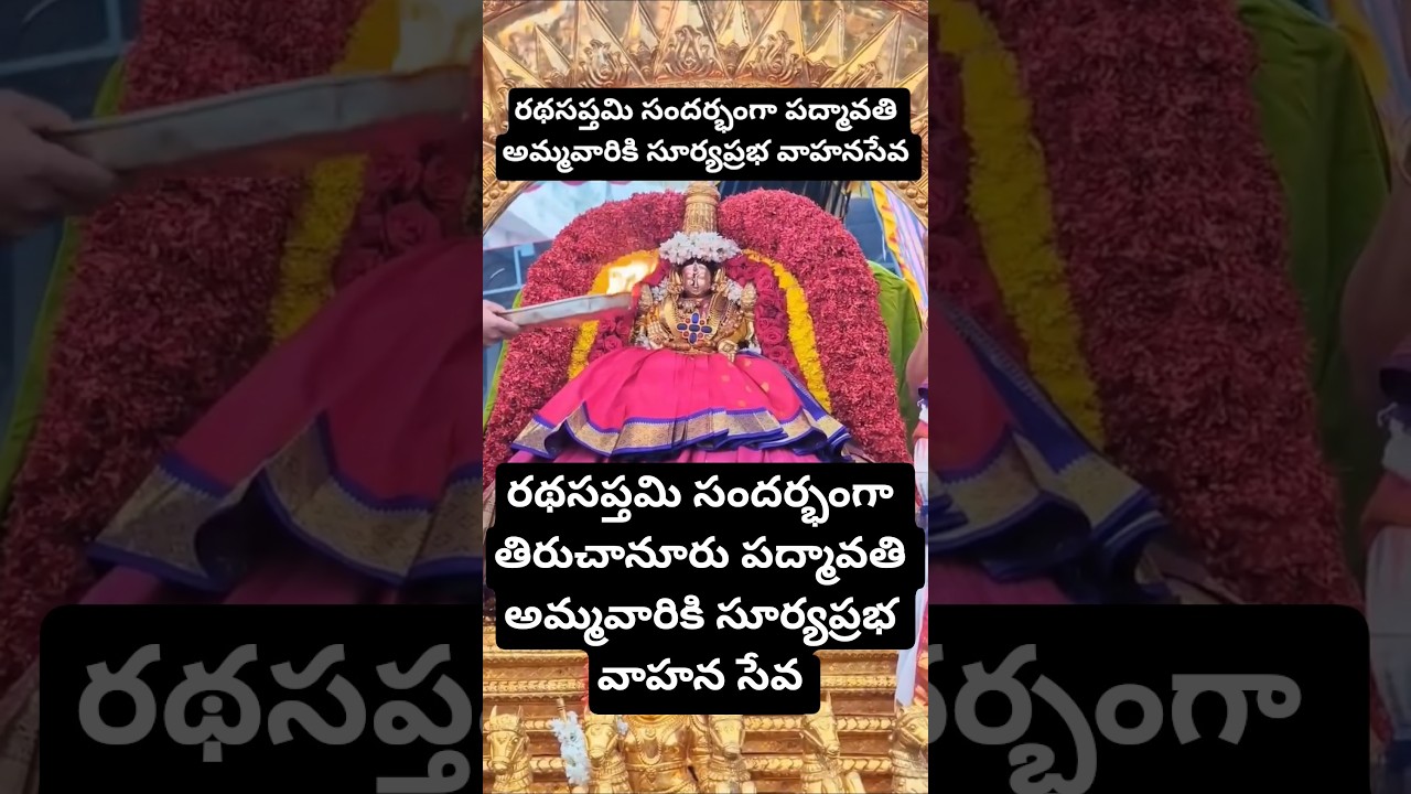Padmavathi Ammavari Suryaprabha Vahanam 