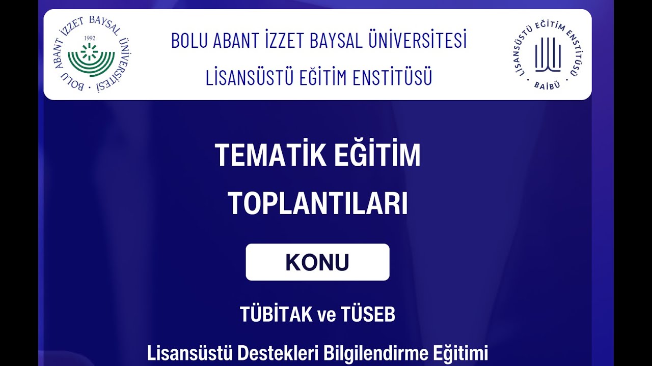 TET - 02 Tübitak Tüseb Lisansüstü Destekleri