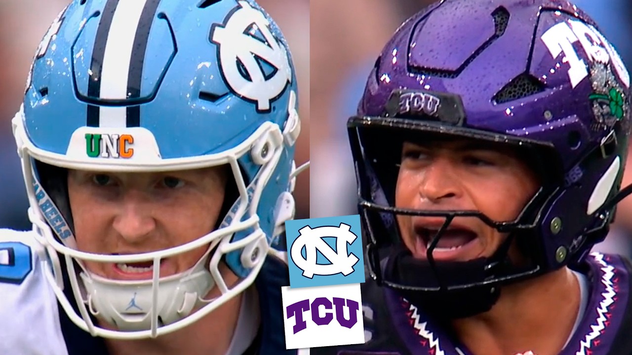 Лучшие моменты матча по студенческому футболу North Carolina против TCU, полная версия, 2026