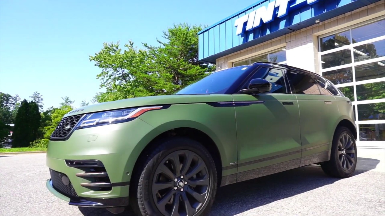 Range Rover Velar Matte Olive Green Vinyl Wrap