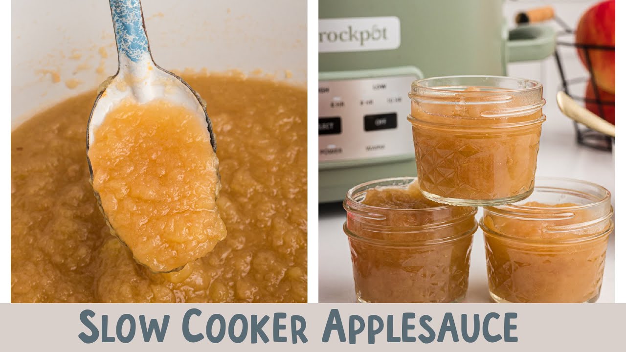 🍏Slow Cooker Applesauce! (So much better than storebought!)🍏