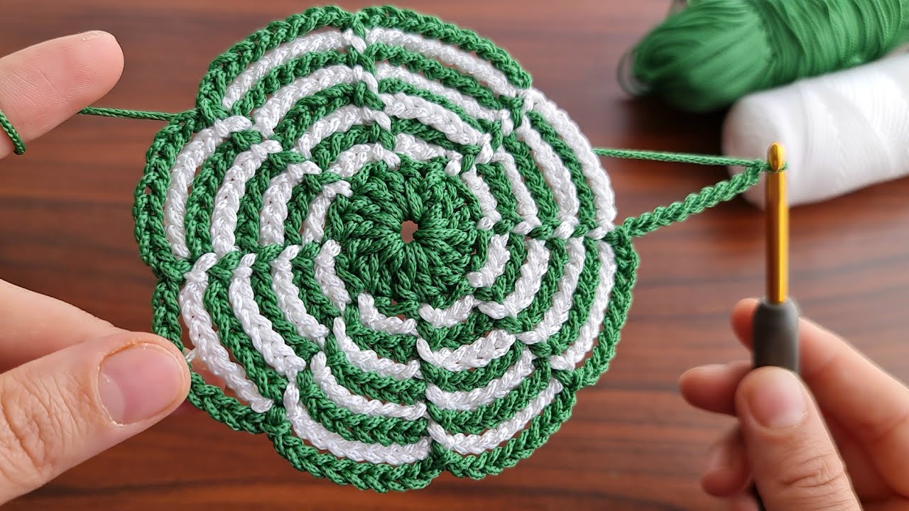 INCREDIBLE 😲 Super easy How to crochet a coaster supla Çok Kolay Tığ İşi Supla Bardak Altlığı motif