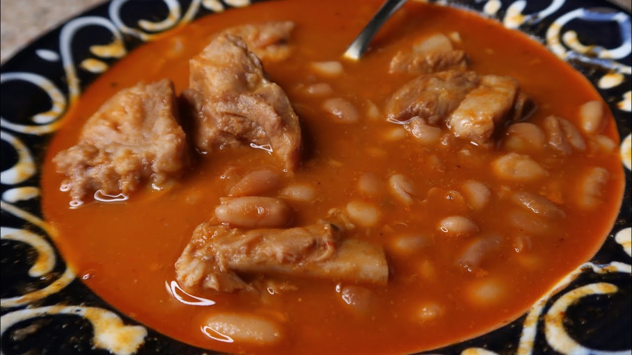 CALDO DE FRIJOLES CON COSTILLA DE CERDO MUY FÁCIL DE HACER