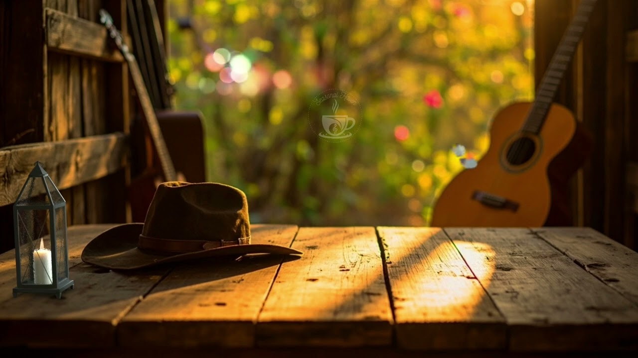 Relax with Country Music in a Rustic Barn Setting During a Spring Sunset🌾🎸✨
