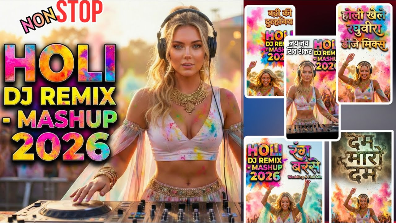 Holi Songs DJ Mashup Mix 2026 | Bollywood Holi DJ Mic Songs #holi #songs #music #DJRemix