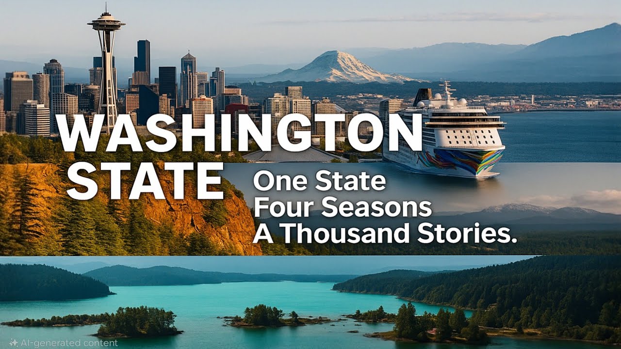 Washington State in 4K | Breathtaking Places, Four Seasons | Relaxation/meditation video.