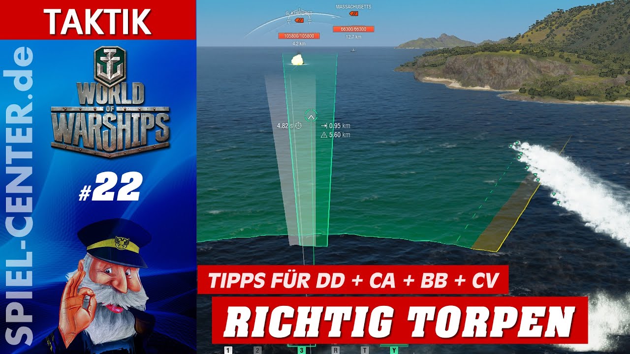 World of Warships Taktik-Tipp #22: [ Torpen - aber richtig! ]