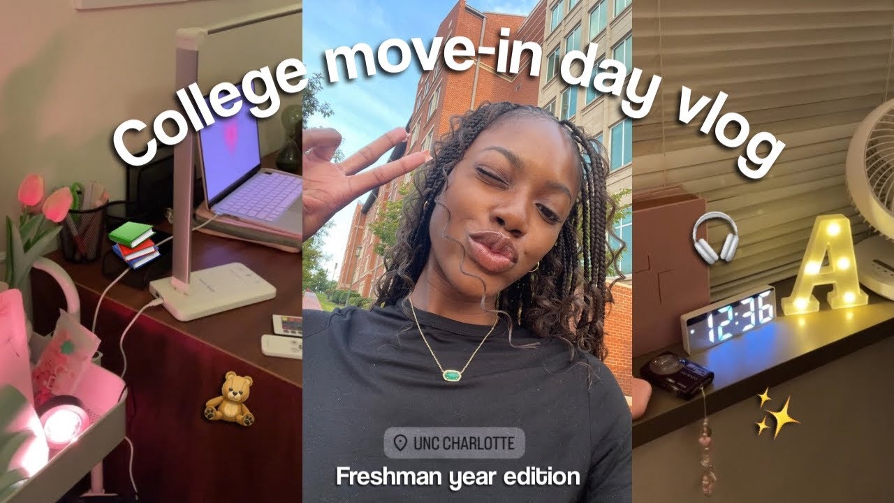 UNI DIARIES: COLLEGE MOVE IN DAY + DORM TOUR | @UNCC 🎧📓✨