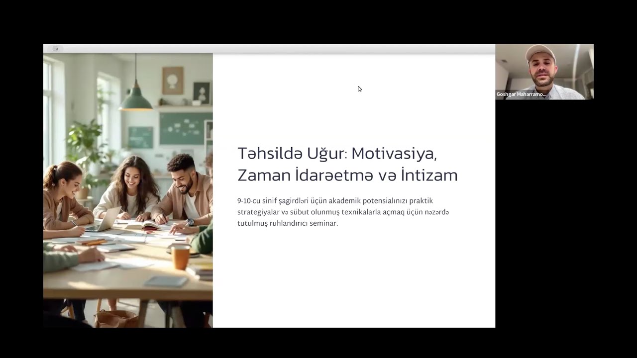 Təhsildə uğur üçün motivasiya, nizam-intizam, vaxtın idarə olunması