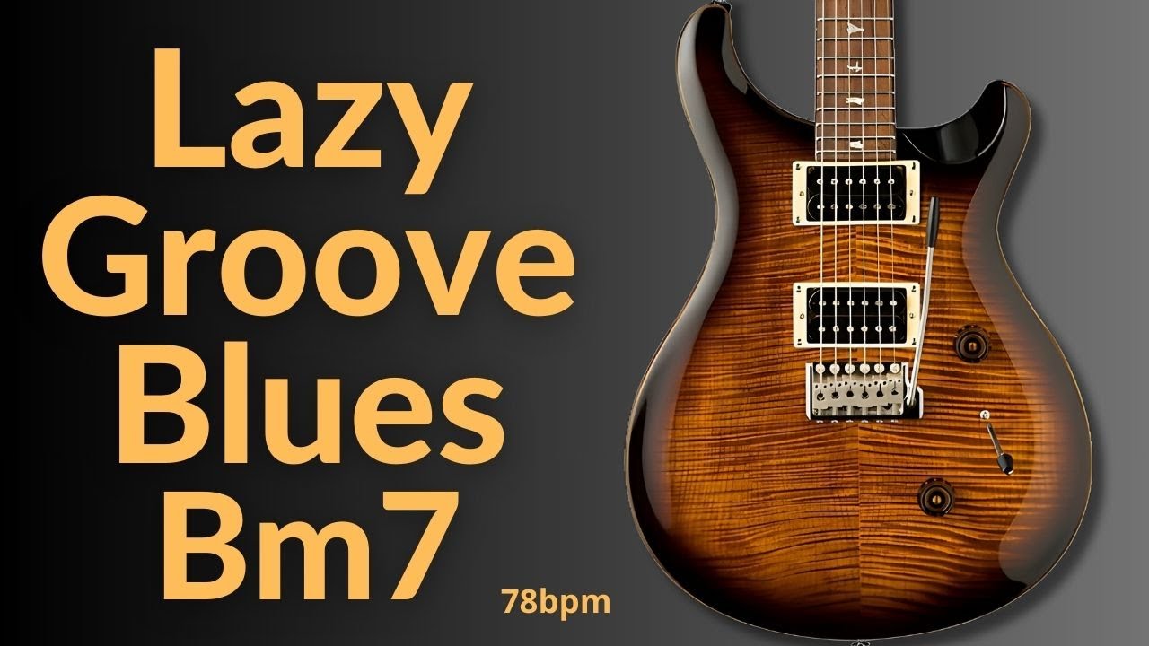 Lazy Groove Blues Guitar Backing Track in B Minor l BT 615