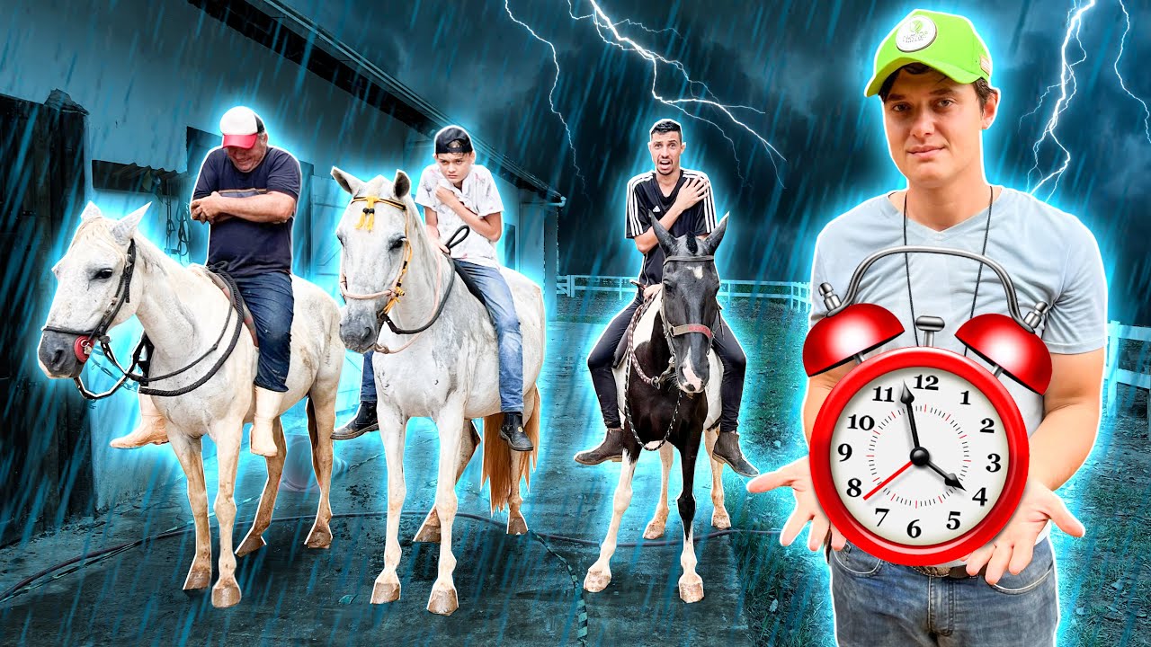 Quem Fica MAIS TEMPO Montado No CAVALO na CHUVA