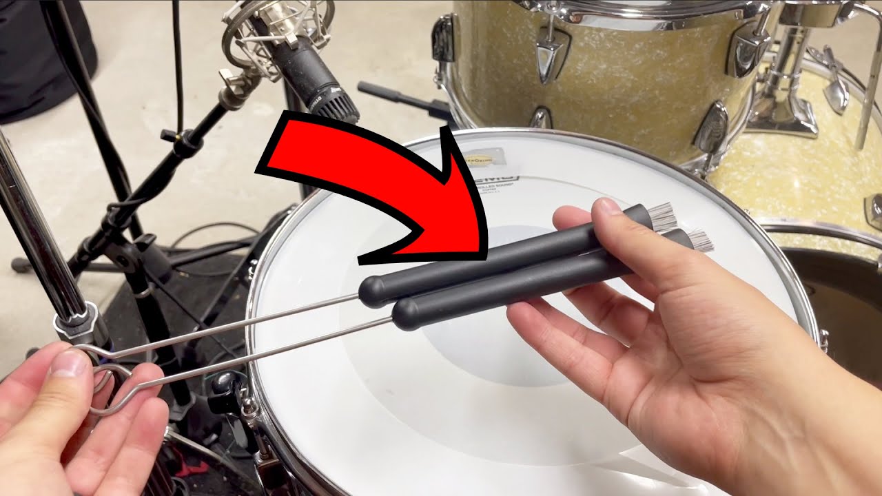 Pangda 1 Pair Drum Wire Brushes Retractable Drums Drum Sticks Brush with Rubber Handles - Review