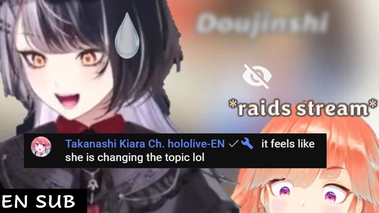 Kiara Raided Shiori's Stream At Such Perfect Timing【 Shiori Novella | hololive EN 】