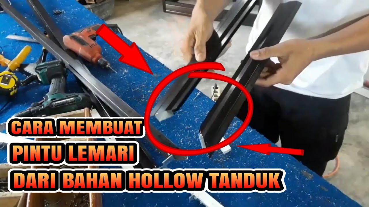 Tutorial membuat pintu lemari aluminium dari bahan hollow tanduk