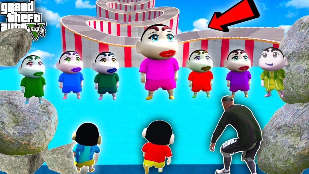 GTA 5 : Guess The Real Shinchan & Himawari in GTA 5 ! JSS GAMER