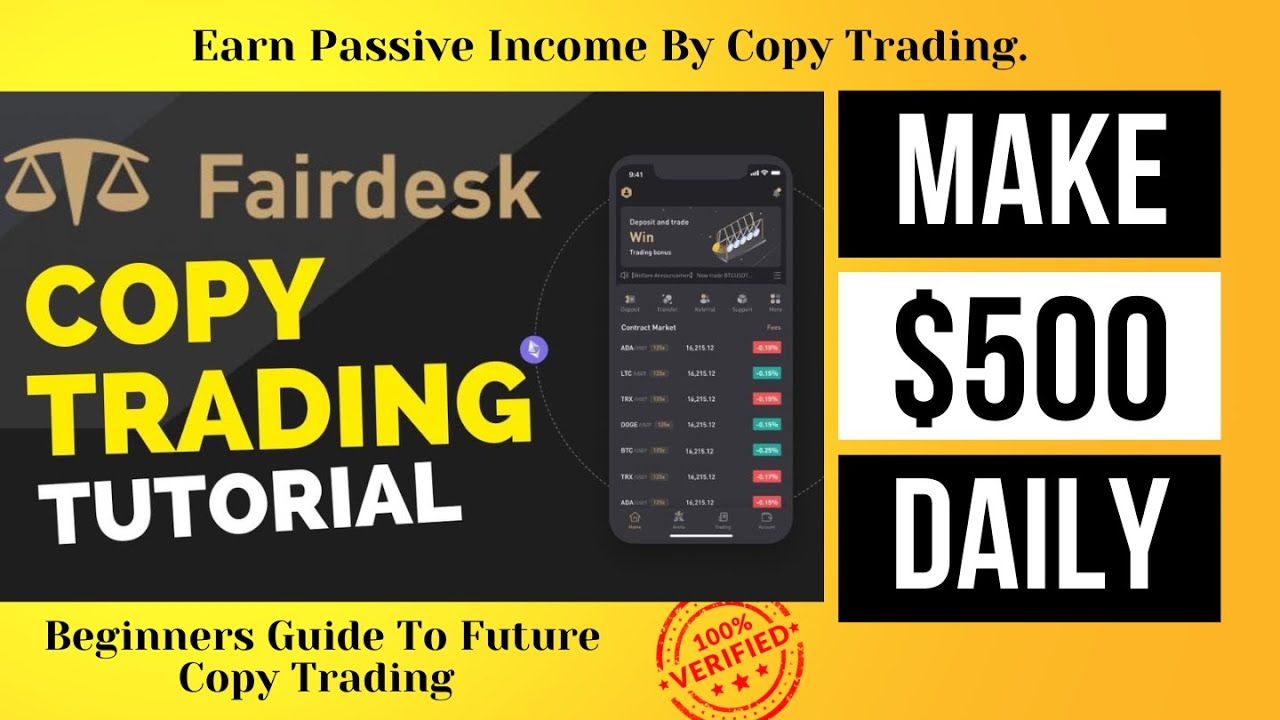 Crypto Copy Trading Best Way To Make Easy Profit on Fairdesk Exchange  Full Beginners Guide
