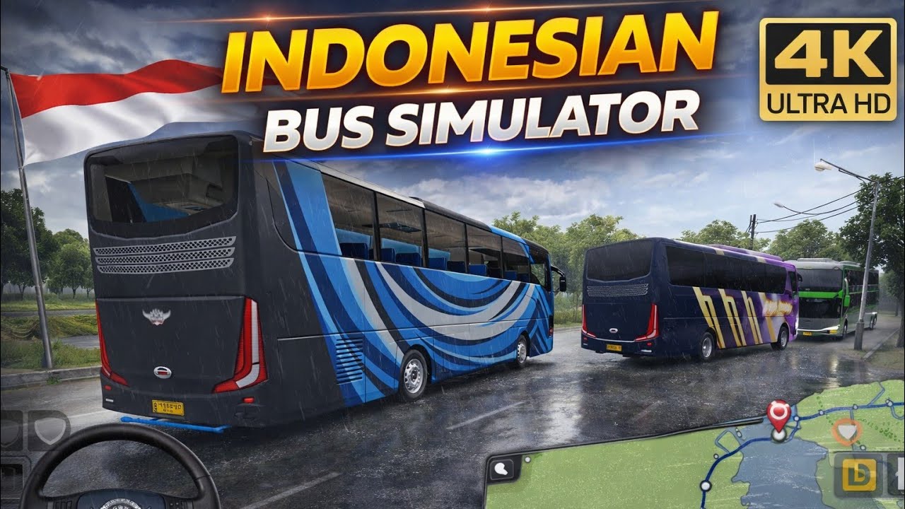 Realistic Bus Simulator Drive in Indonesia 🇮🇩 | 4K Ultra HD Gameplay