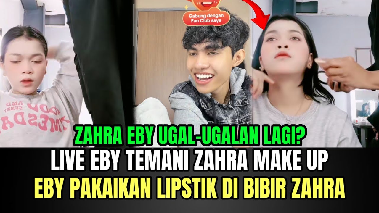 MELEDAK! Eby Temani Zahra Make Up, Eby Pakaikan Lipstik di Bibir Zahra!