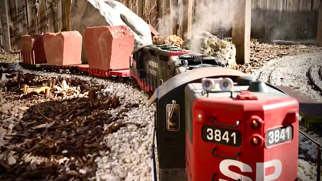 MASSIVE Brick Load: G Scale Diesels Pushed to Their Limit!