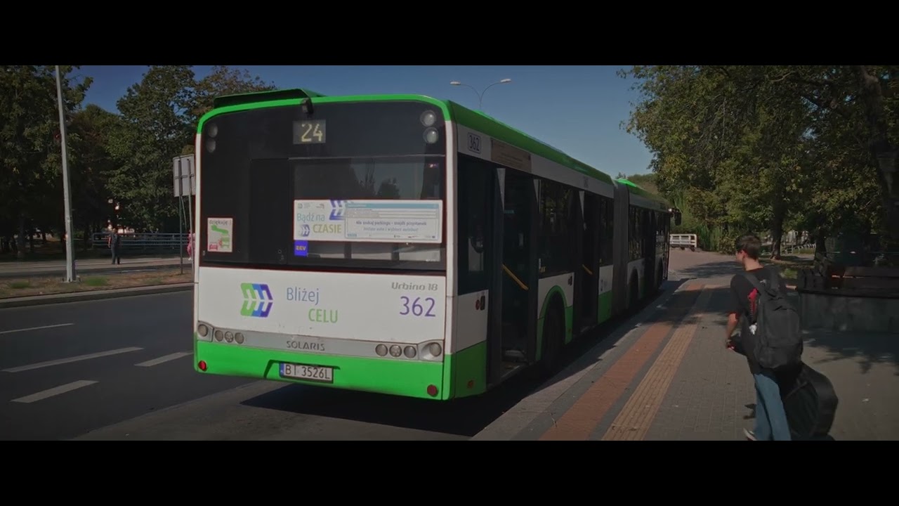 Poland, Białystok, bus 24 ride from Warszawska/Piastowska to Al. J. Pilsudskiego Palacowa
