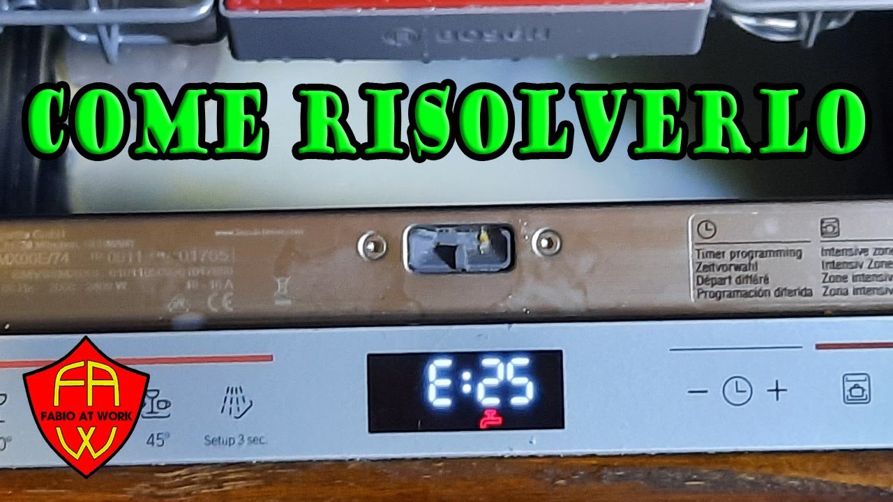 lavastoviglie bosch errore e25