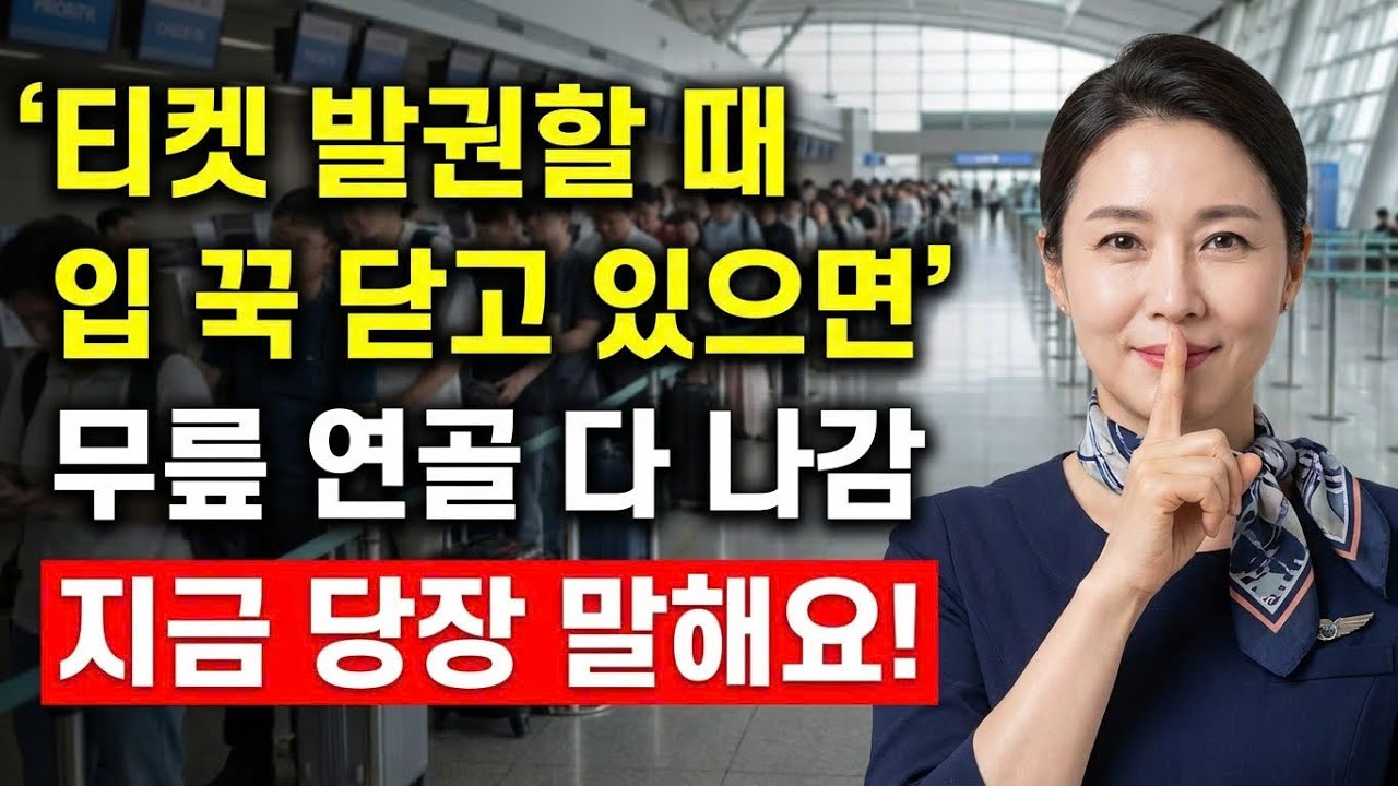 공항에서 제발 가만히 계시지 마세요! 티켓 받을 때 당장 '이 말' 안 하면 무릎 연골 다 나갑니다 (승무원 긴급 제보)