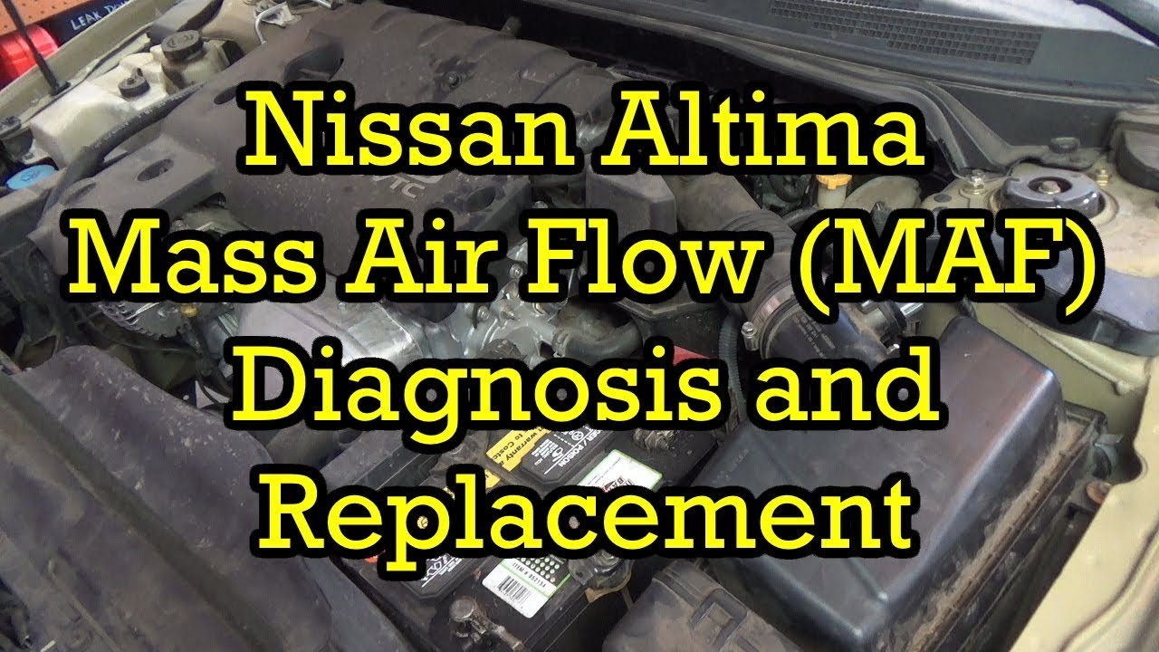 Nissan Mass Air Flow (MAF) P1102 Diagnosis and Replacement 2003 Altima 2.5 (2002-2006 Similar)
