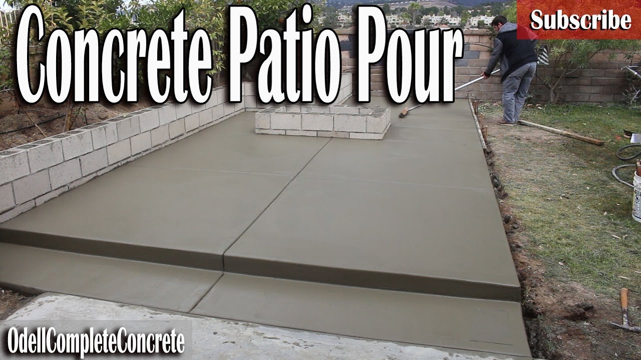 How to Pour a Concrete Patio With a Fire Pit and Retaining Wall
