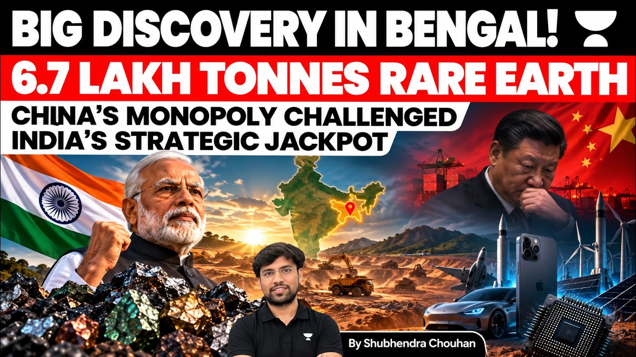 India Finds 6.7 Lakh Tonnes of Rare Earth Elements in Bengal | China&rsquo;s Monopoly Challenged