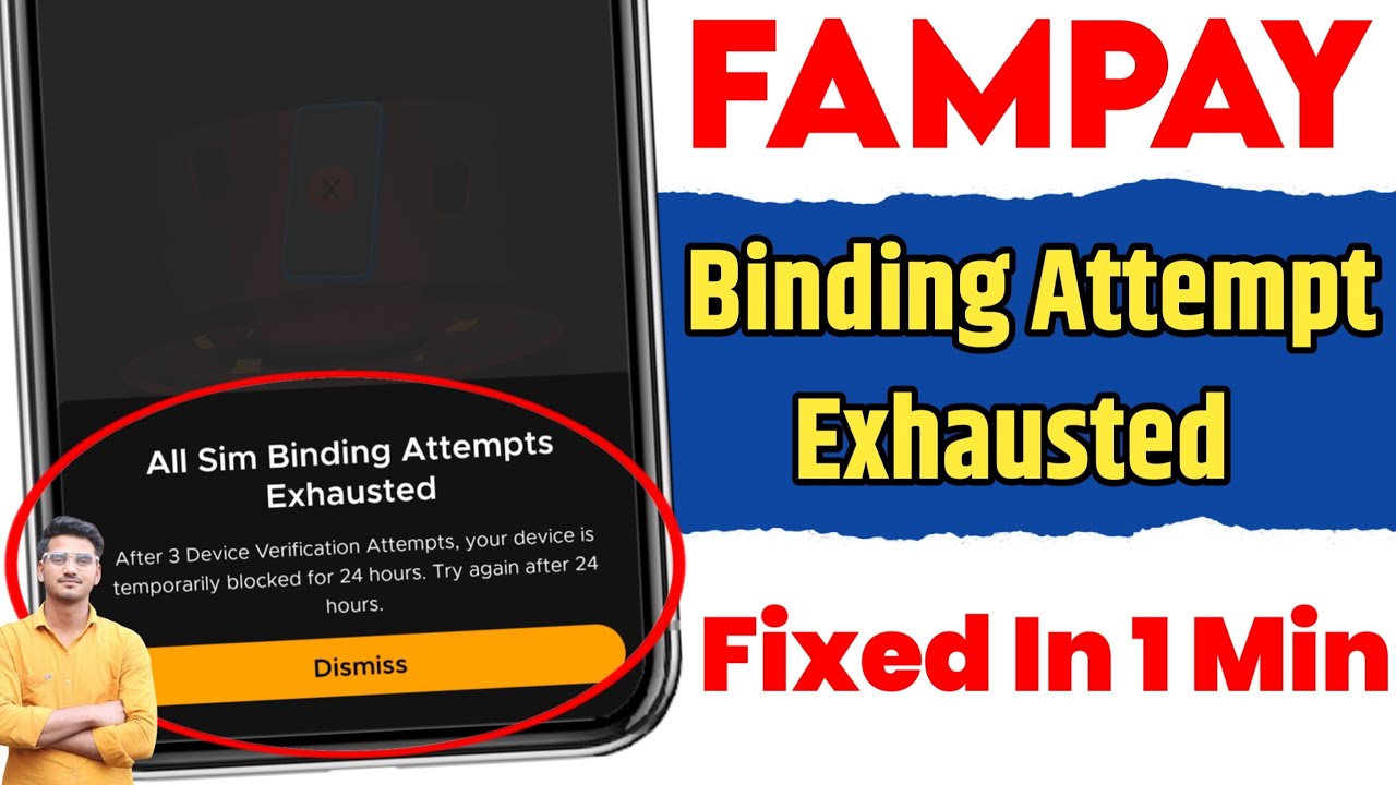 fampay all sim binding attempts exhausted problem | fampay login problem