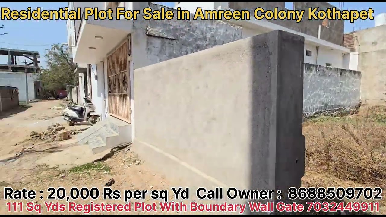 Plot With Boundary Wall Gate for sale in Amreen Colony Kothapet Balapur Hyderabad 111 SqYds 22 Lakhs