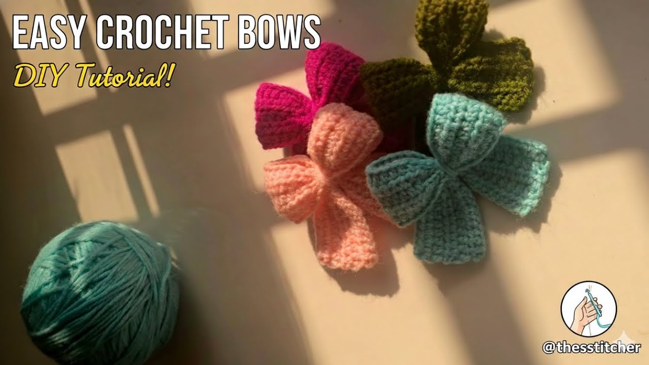 EASY Crochet Bows! 🎀 Beginner-Friendly DIY Tutorial