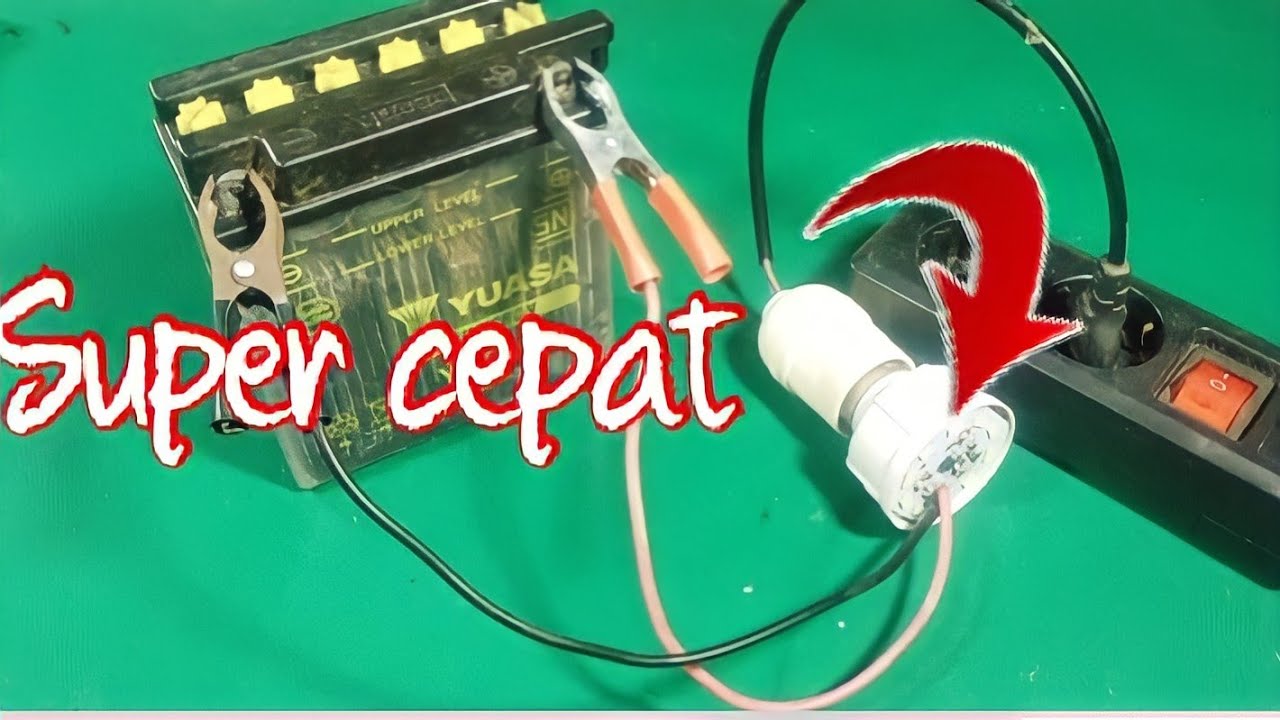 TAUKAH ANDA ?? Cas aki motor super cepat menggunakan mesin lampu LED