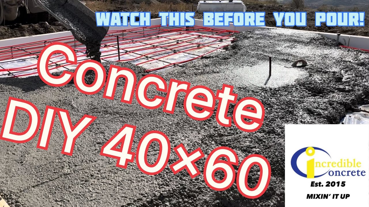 EPISODE #5 DIY 40x60 Shop House Concrete Pour Monoslab EZ form - Sono Tubes
