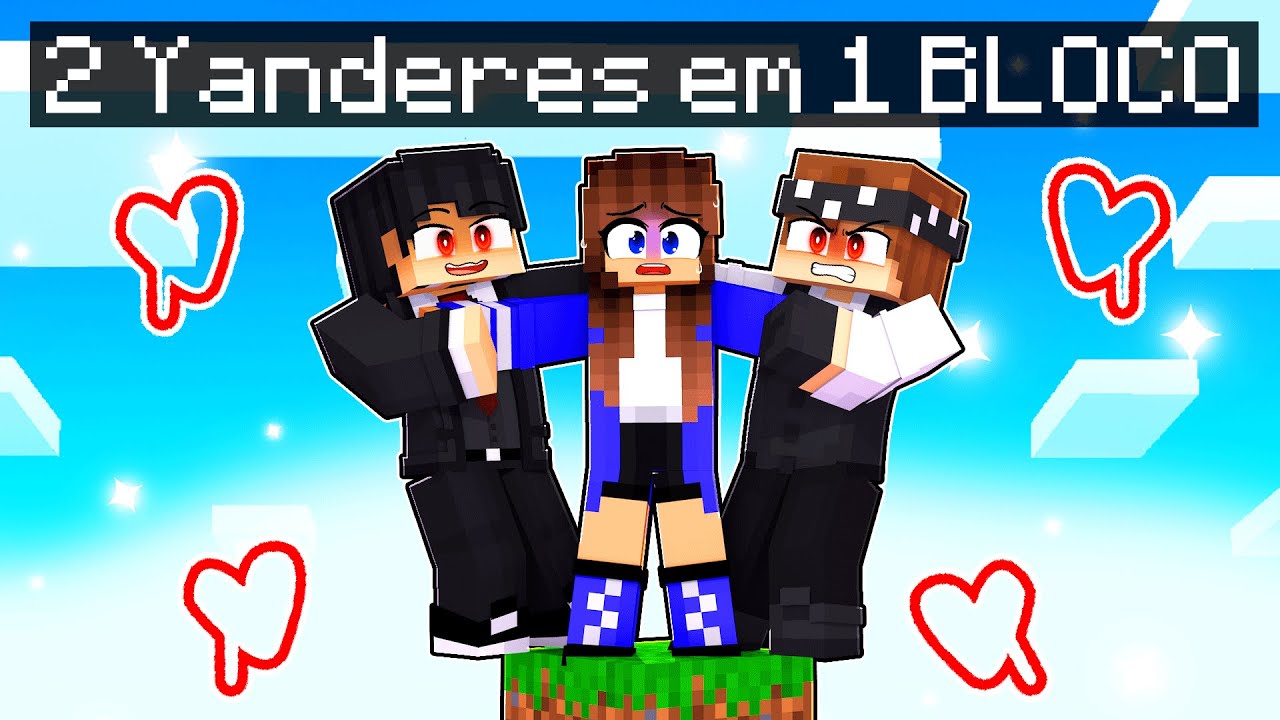 2 GAROTOS YANDERE em APENAS 1 BLOCO no Minecraft ◂Miika▸