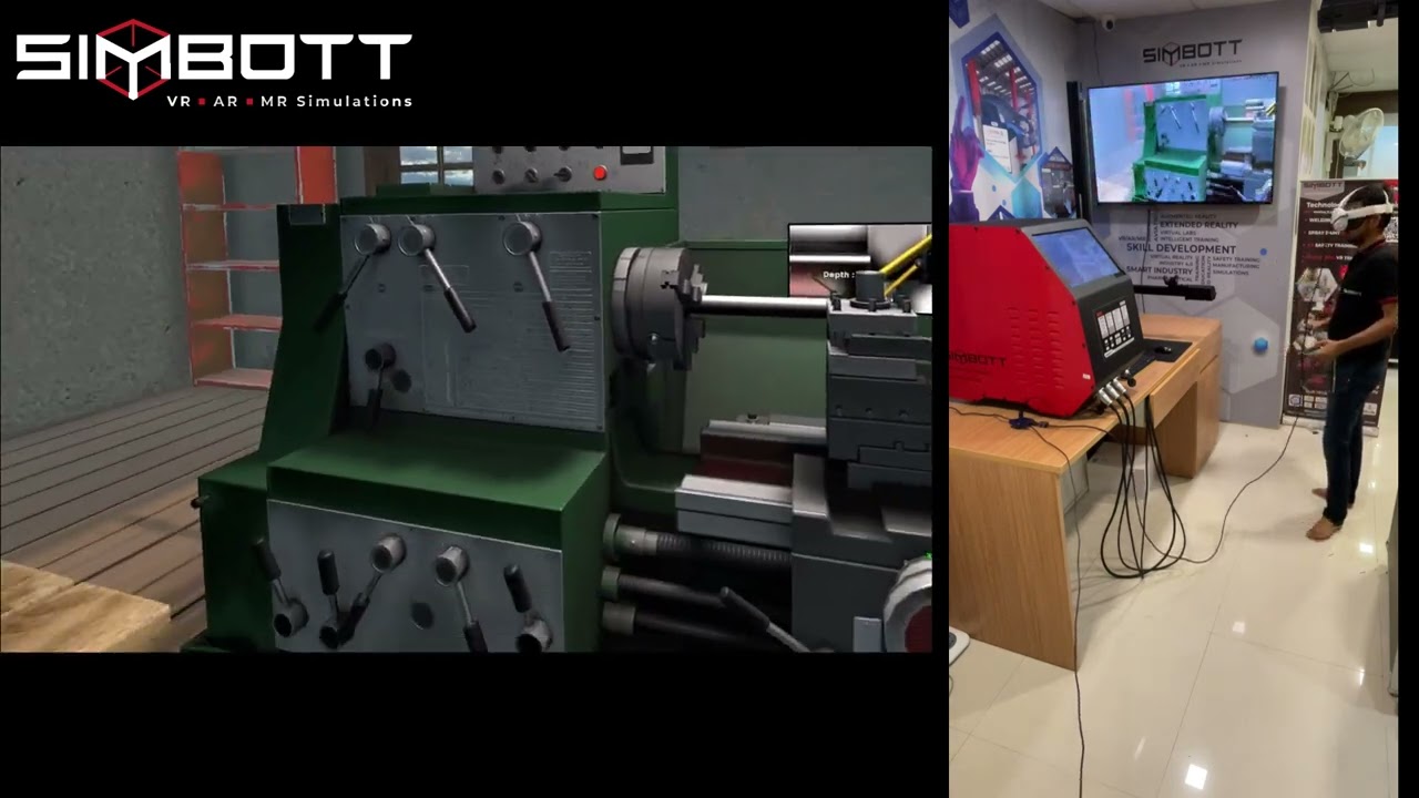 SIMBOTT VIRTUAL REALITY LATHE /FITTER  Demo | Multi Skill VR Training Simulator | VR Training