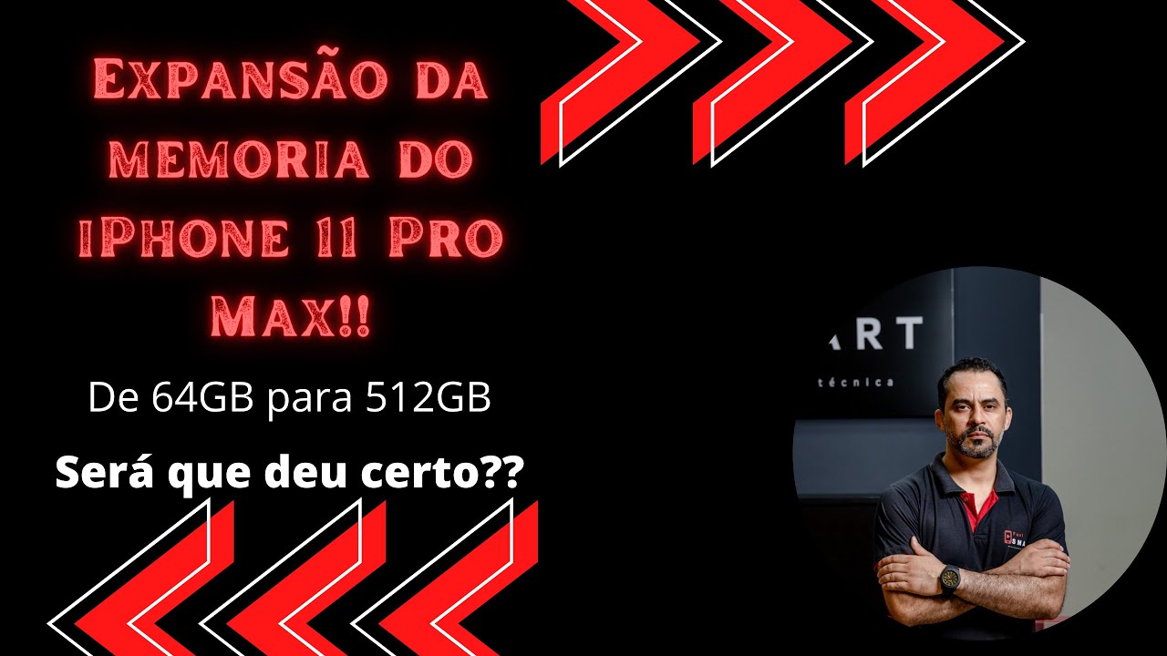 Upgrade de memória iPhone 11 Pro Max de 64Gb para 512Gb.