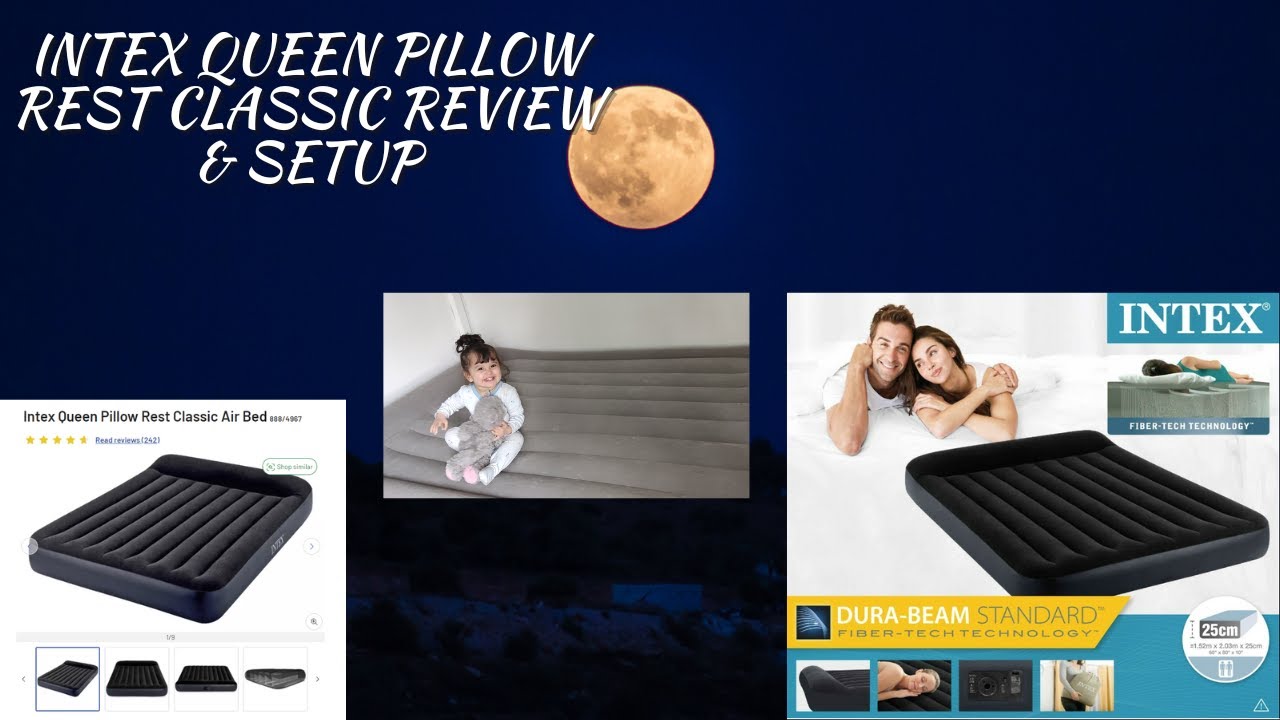The BEST Air Mattress for Guests? | Intex Queen Pillow Rest Classic Review & Setup