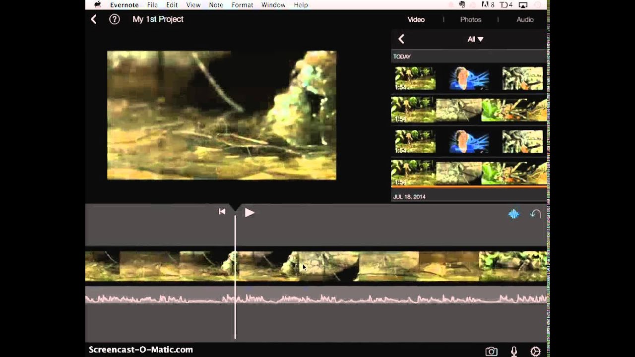 Split a video clip