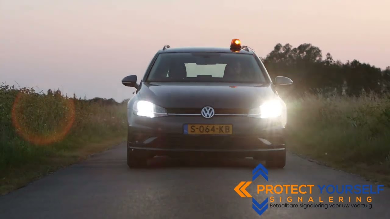 Protect yourself signalering, PY LINE Heavy duty led Zwaailamp 28W magneet & zuignap (flits+draai)
