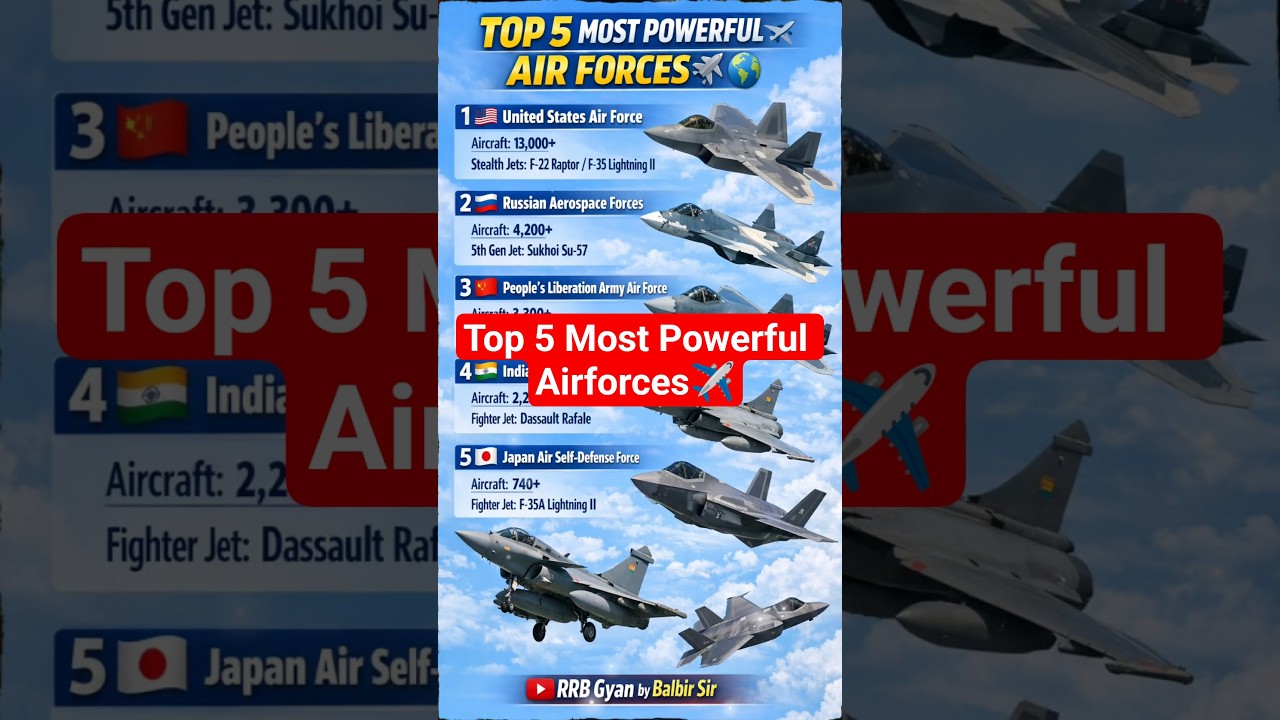 Top 5 Most Powerful Air Forces in the World 2026 ✈️🌍
