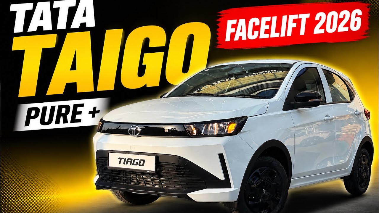 New Tata Tiago Facelift 2026 🔥 Tata Tiago Pure Plus -  ₹ 5.99L | White Colour - Best car under 6.00L