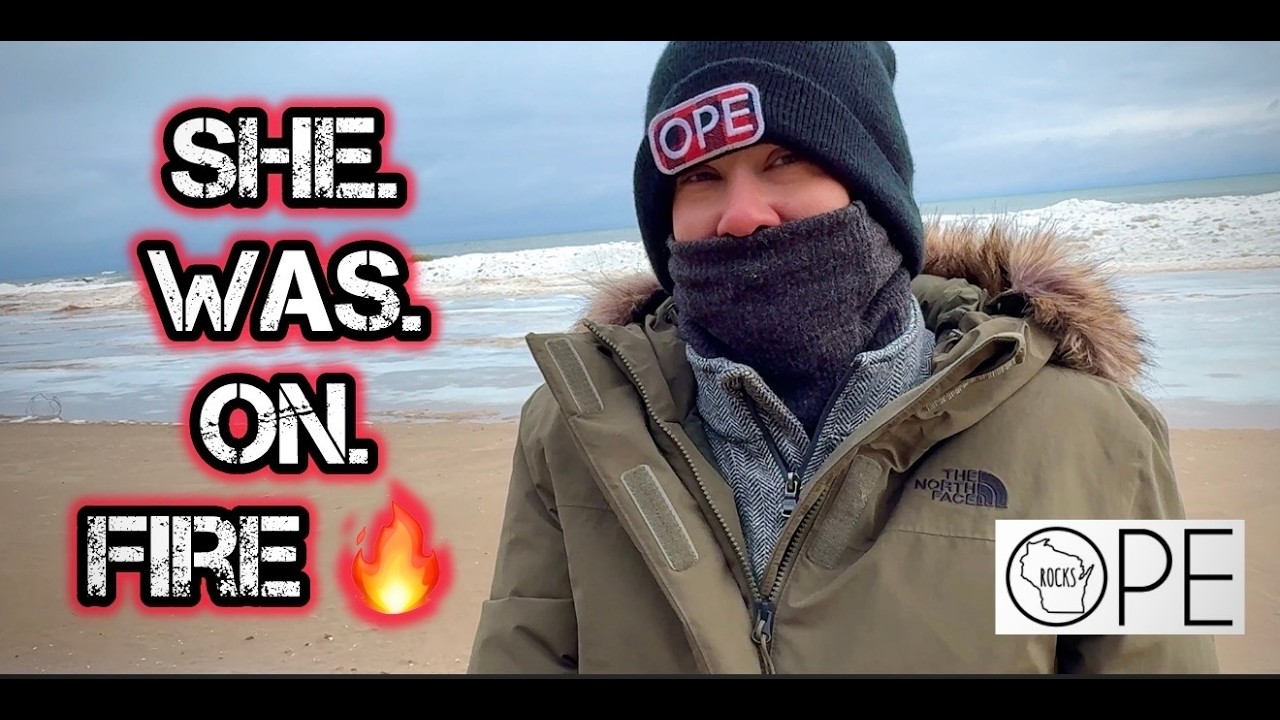 Один из тех неожиданных дней, когда можно найти агаты на озере Мичиган.