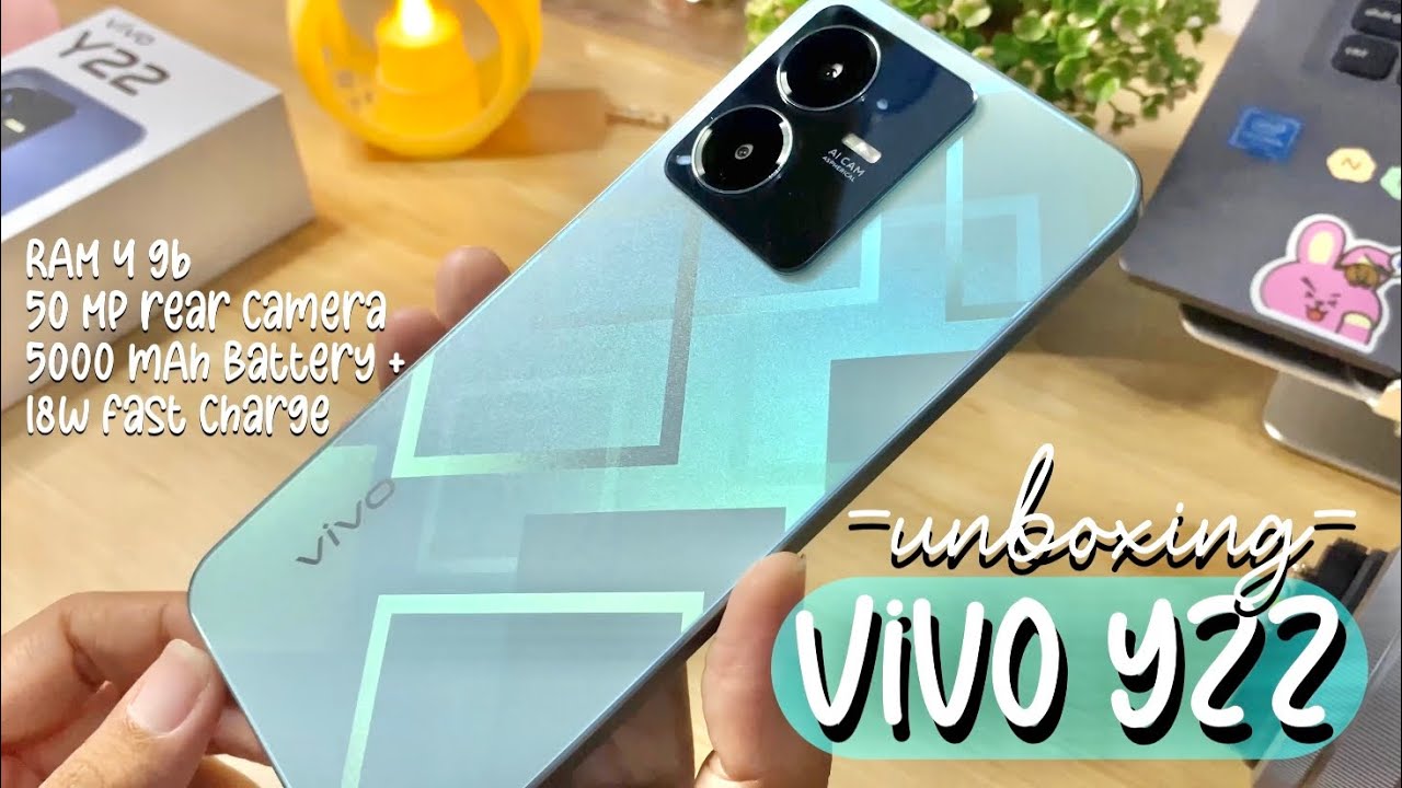 (ᵔᴥᵔ) unboxing vivo y22 (metaverse green) 🍀 aesthetic vlog ☆彡