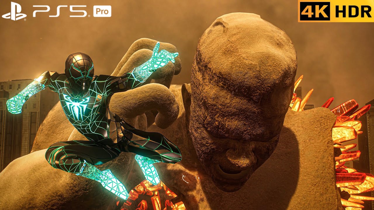 (PS5 PRO) Programmed Spidermen 2 join to Fight Sandman | 4K HDR |